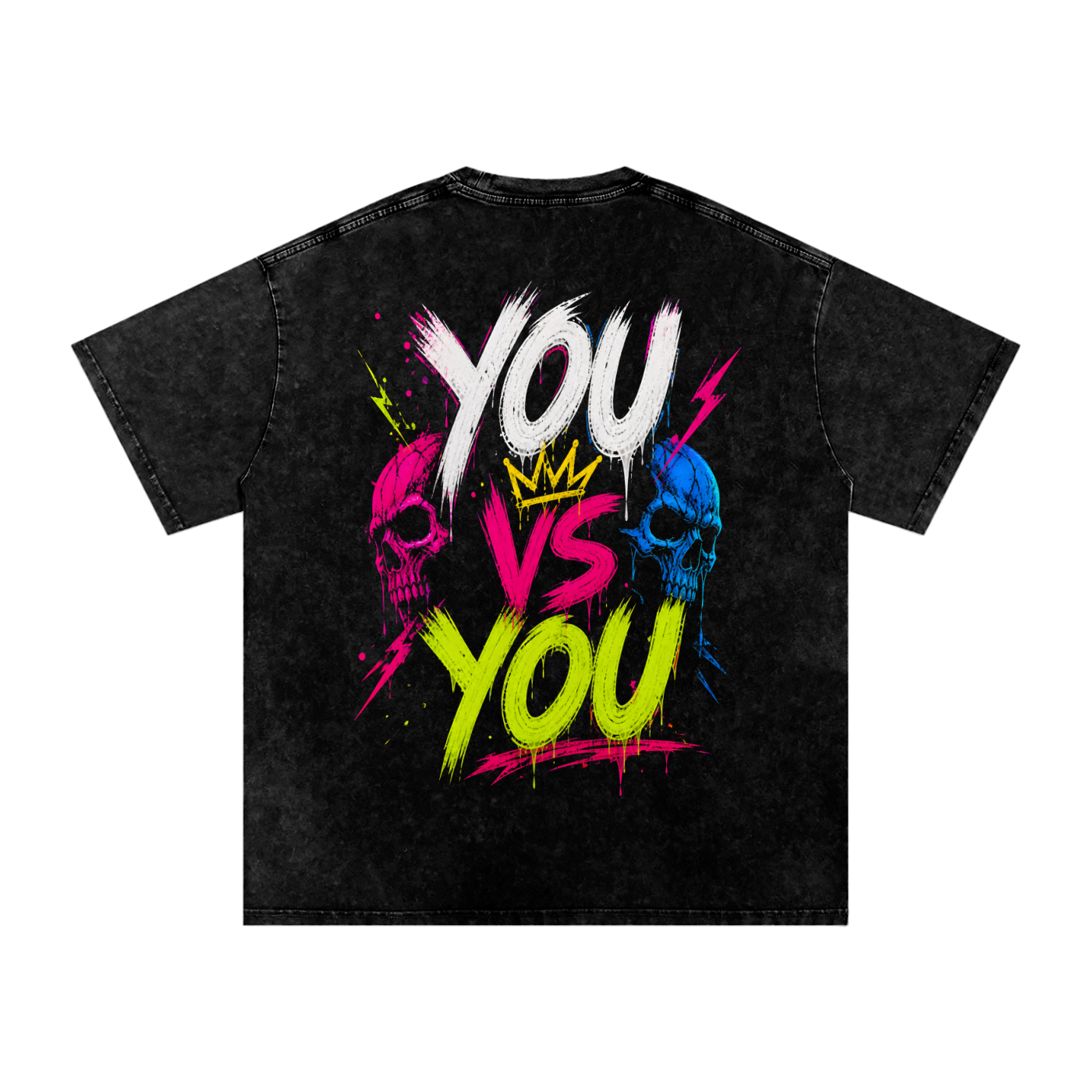 Gymadikt YOU VS YOU Oversized Tee – Washed Black