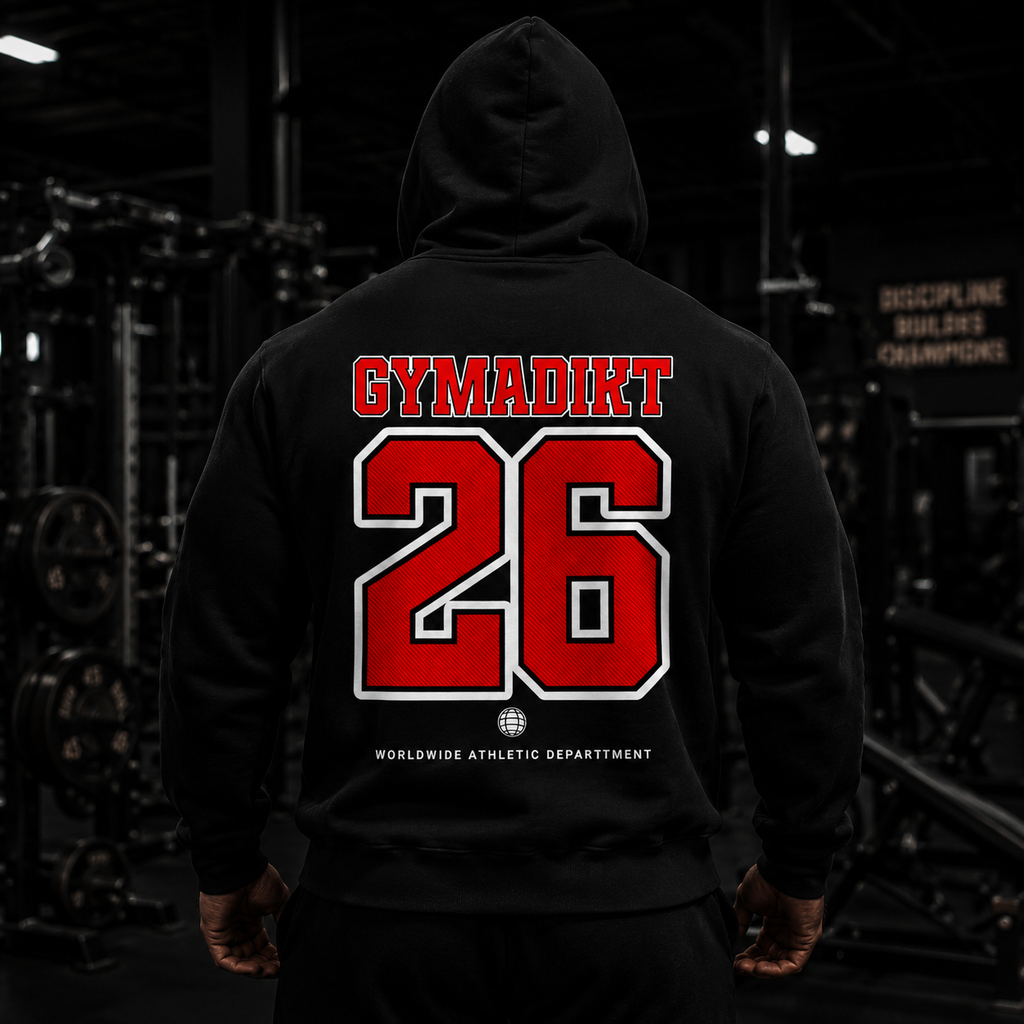 GYMADIKT 26 Worldwide Athletic Department Oversized Hoodie