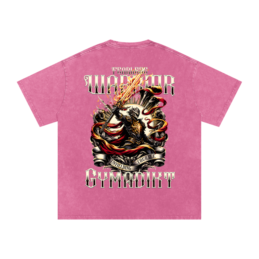 Fearless Warrior Gymshirt – Unyielding Courage Vintage Washed Tee