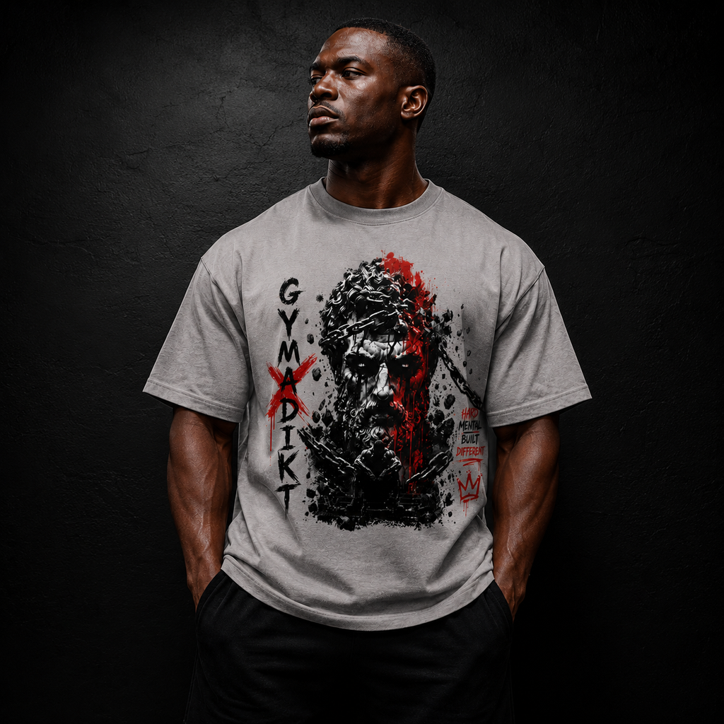GYMADIKT Chains of Discipline Oversized Gym T-Shirt