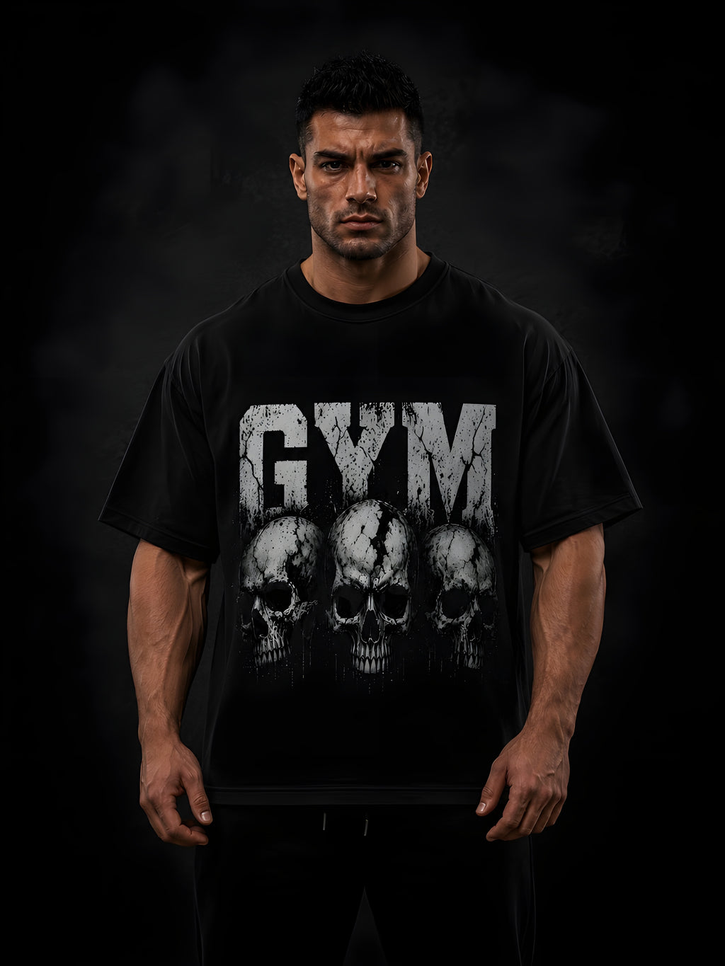 Gymadikt “Skull Gym” Oversized Graphic Tee