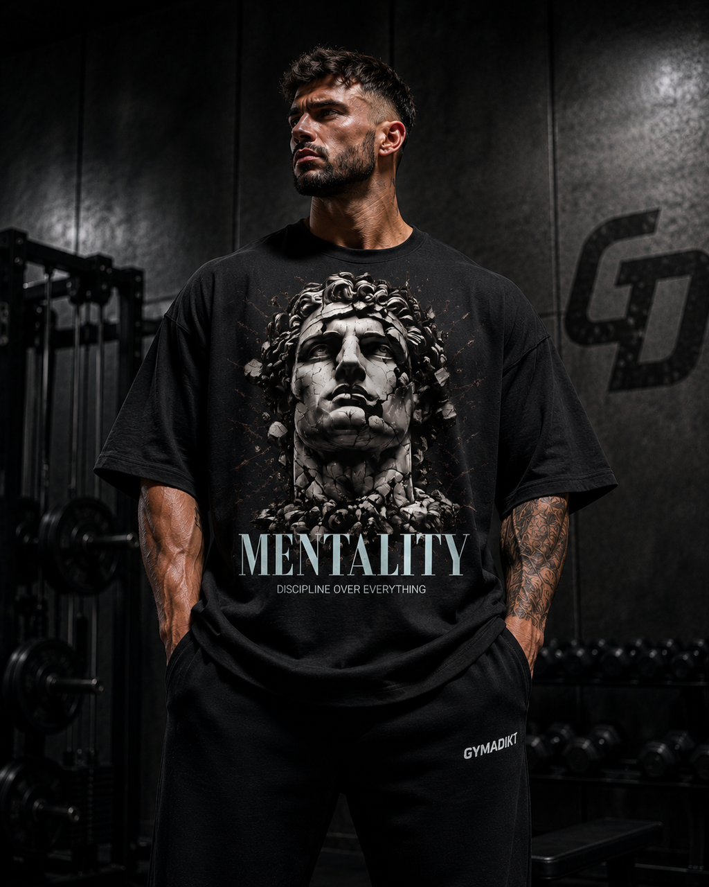 GYMADIKT Mentality – Discipline Over Everything Oversized T-Shirt