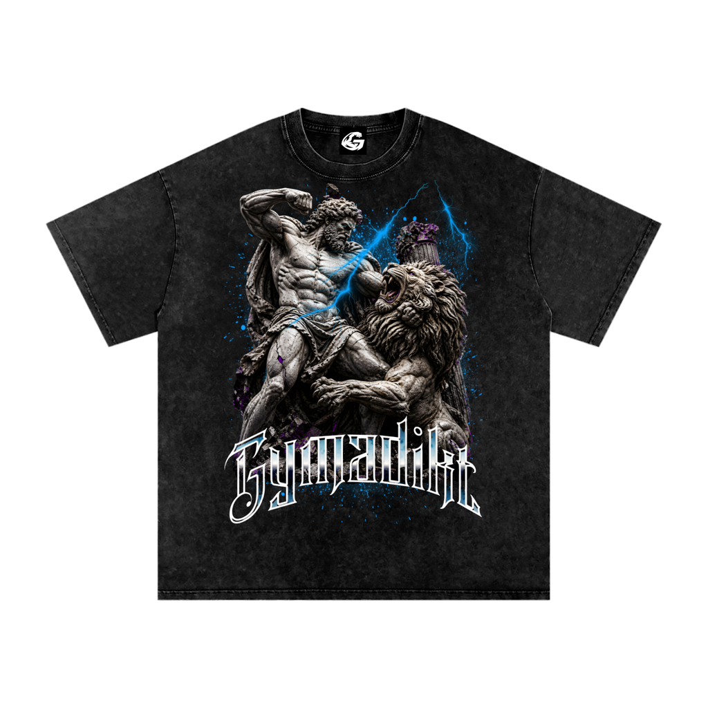 Gymadikt “Clash of Titans” Vintage Wash Oversized Tee